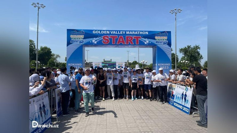 'Qo`qonda ilk bor “Golden Valley Marathon” xalqaro marafoni bo`lib o`tdi'ning rasmi