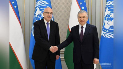 'Prezident  BMTning Terrorizmga qarshi kurash boshqarmasi rahbarini qabul qildi'ning rasmi