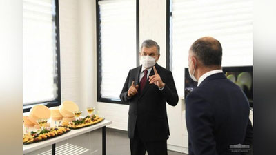 'Prezident Bektemir tumanidagi go`sht va sutni qayta ishlovchi qo`shma korxona faoliyati ko`zdan kechirdi(foto)'ning rasmi