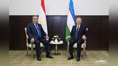 Изрображение 'В Астане прошла встреча глав Узбекистана и Таджикистана'