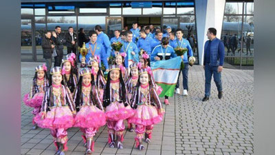 'Осиё чемпионатида муваффақиятли иштирок этган полвонларимиз тантанали кутиб олинди'ning rasmi