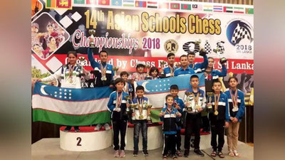 Изрображение 'ЮНЫХ ЧЕМПИОНОВ АЗИИ ПО ШАХМАТАМ ТОРЖЕСТВЕННО ВСТРЕТИЛИ В ТАШКЕНТЕ (ВИДЕО)'