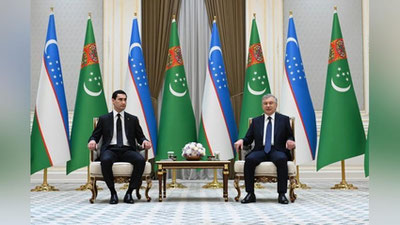 Изрображение 'Шавкат Мирзиёев и Сердар Бердымухамедов провели встречу в узком формате'