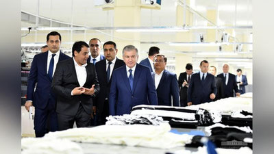 Изрображение 'Президент посетил Молодежную промышленную и предпринимательскую зону в Маргилане'