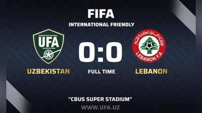 Изрображение 'МАТЧ УЗБЕКИСТАН-ЛИВАН ЗАКОНЧИЛСЯ БЕЗГОЛЕВОЙ НИЧЬЕЙ'