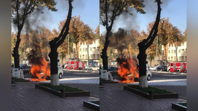 '"Mirzo Ulug`bek" metro bekati yonida Cobalt yonib ketdi (video)'ning rasmi