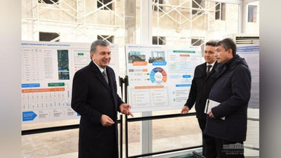 'Shavkat Mirziyoyev Guliston shahridagi "Buyuk kelajak" mavzesida bo`ldi'ning rasmi