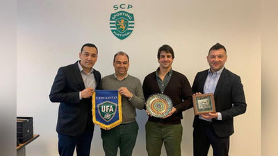 'O`FA Krishtianu Ronaldu tahsil olgan Portugaliyaning "Sporting" klubi akademiyasi bilan hamkorlikni yo`lga qo`ydi'ning rasmi