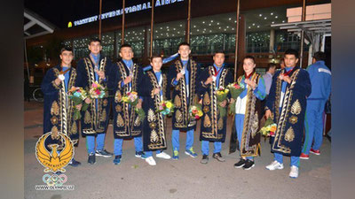 'Бокс. Осиё чемпионати совриндорлари тантанали равишда кутиб олинди (фото)'ning rasmi