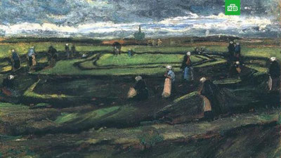 'Van Gog asari noma`lum shaxsga sotildi'ning rasmi