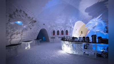 'Finlyandiyada muzdan mehmonxona barpo etildi 'ning rasmi