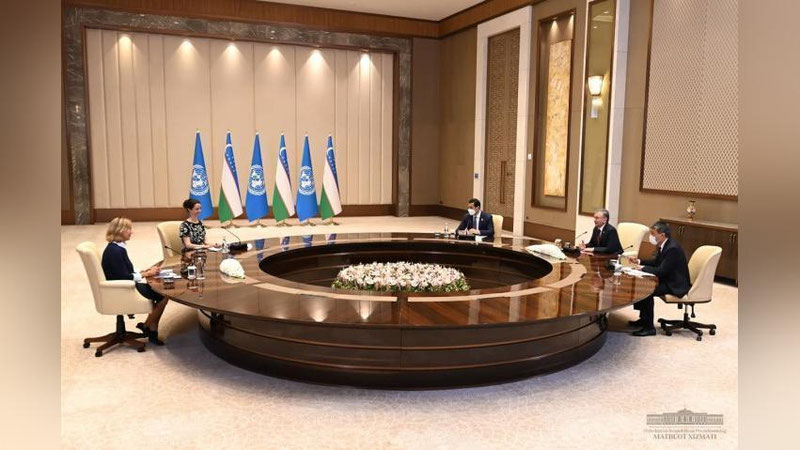 'Prezident BMTning Evropa iqtisodiy komissiyasi rahbarini qabul qildi'ning rasmi