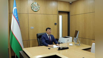 'Азиз Абдухакимов қишки Олимпия ўйинлари иштирокчиси билан видеомулоқот қилди ва унга Пекин олимпиадасида омад тилади'ning rasmi