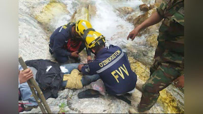 'Бўстонлиққа дам олиш учун борган йигит расмга тушаман деб шаршарадан йиқилди   'ning rasmi