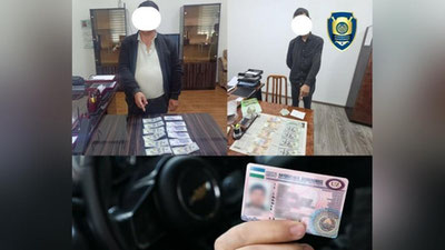 'O`zbekistonning uchta viloyatida haydovchilik guvohnomalarini olib berishni va`da qilgan firibgarlar qo`lga olindi'ning rasmi