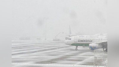 'O`zbekistondagi kuchli qor sabab "Uzbekistan Airways" ayrim reyslar vaqtini surdi, o`zgartirdi va bekor qildi (ro`yxat)'ning rasmi