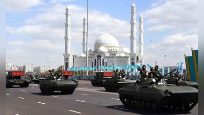 'Qozog`iston Mudofaa vazirligi G`alaba bayrami paradini bekor qildi'ning rasmi