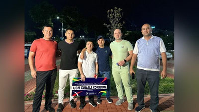 Изрображение 'Хоким Андижанской области подарил дом боксеру Хасанбою Дусматову'