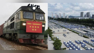 'Xitoydan O`zbekistonga birinchi avtomobil ortilgan yuk poezdi kedmoqda'ning rasmi