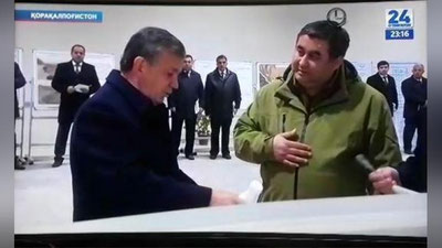 'ShAVKAT MIRZIYoEV GERMANIYaDA 11 YIL IShLAB QORAQALPOG`ISTONGA QAYTGAN DOKTORGA KAPTIVA SOVG`A QILDI'ning rasmi