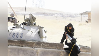 'Angrenda tanklar yordamida tog`li hududlarda nishonlarni yakson etishga mo`ljallangan mashg`ulotlar o`tkazildi 'ning rasmi