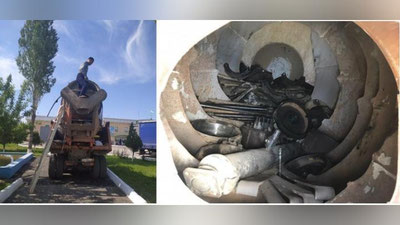 'Beton qoradigan mashina sisternasiga yashirilgan avtoulov ehtiyot qismlari fosh qilindi'ning rasmi