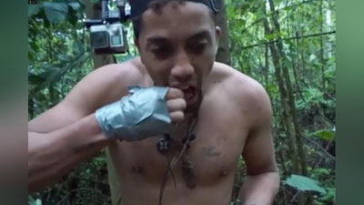 'Ikki talaba uch hafta junglida jon saqladi 'ning rasmi