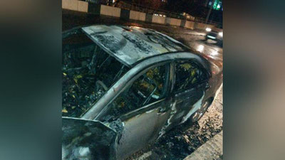 'Аёл киши бошқараётган "Camry" автомобили ёниб кетди (фото)'ning rasmi