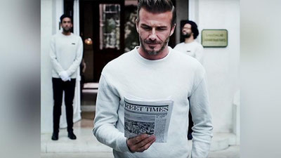 Изрображение 'Бекхэм продемонстрировал всему миру свой располневший живот'