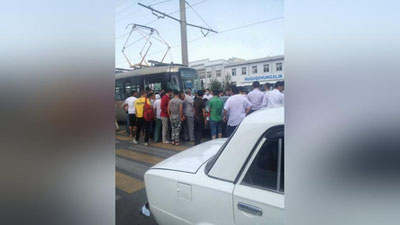 Изрображение 'В САМАРКАНДЕ ПРОИЗОШЛО НОВОЕ ДТП С УЧАСТИЕМ ТРАМВАЯ (ФОТО)'