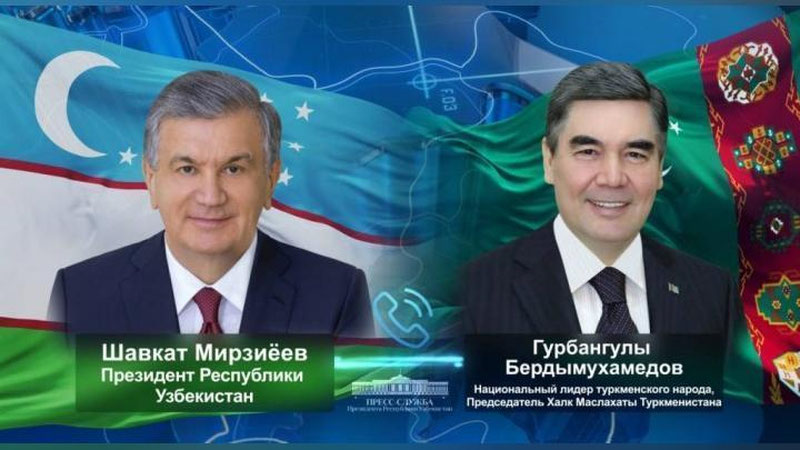 Изрображение 'Шавкат Мирзиёев переговорил по телефону с Гурбангулы Бердымухамедовым'