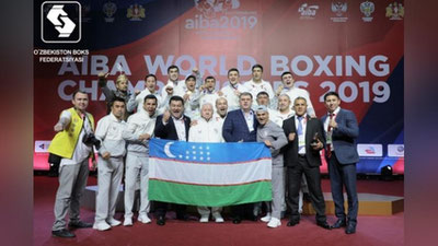 Изрображение 'Президент Узбекистана наградил боксеров и тренеров'