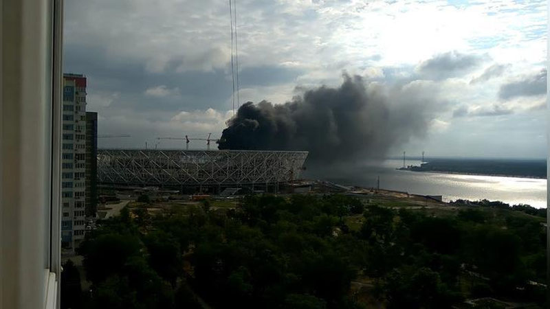 '​Volgogradda jahon chempionati uchun qurilayotgan stadionda yong`an chiqdi (Video)'ning rasmi