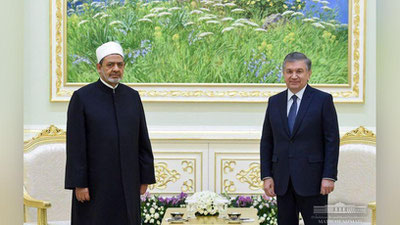 'Shavkat Mirziyoev Misr bosh imomini qabul qildi'ning rasmi