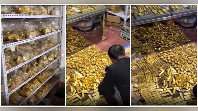Изрображение 'Китайский чиновник спрятал в подвале своего дома 13 тонн золота (видео)'