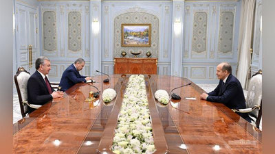 Изрображение 'Президент Узбекистана принял директора ФСБ России'
