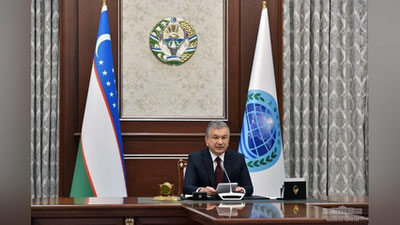 Изрображение 'Выступление Президента Шавката Мирзиёева на саммите Шанхайской организации сотрудничества'