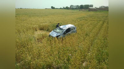 Изрображение 'Лопнувшая шина привела водителя к гибели (видео)'