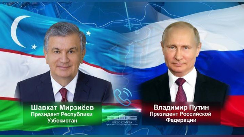 Изрображение 'Лидеры Узбекистана и России переговорили по телефону'