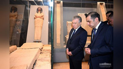 Изрображение 'Шавкат Мирзиёев посетил Национальный музей египетской цивилизации (фото)'