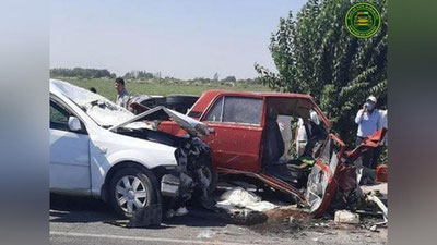 Изрображение 'В массовом ДТП в Самаркандской области погиб 1 человек, 2 пострадали (фото)'