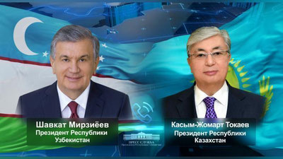 Изрображение 'Глава Узбекистана поздравил казахстанского лидера с днем рождения'