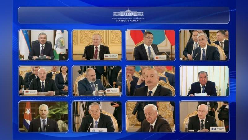 Изрображение 'Президент Узбекистана принял участие в заседании Высшего Евразийского экономического совета'