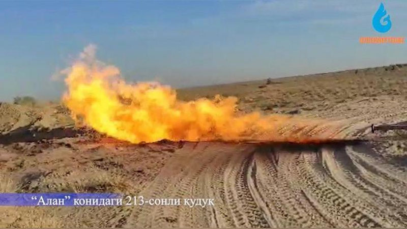'“Ўзбекнефтгаз”: “Алан” конида кунлик 80 минг куб метр табиий газ ва 1,9 тонна газ конденсати олинадиган қудуқ очилди'ning rasmi