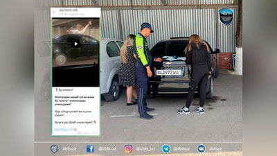 'Тошкентда автомобилдан танасини чиқариб ҳаракатланган аёлга чорак кўрилди'ning rasmi