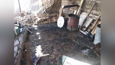 Изрображение 'В Бектемире 4-летний малыш едва не сгорел, играя с огнем'