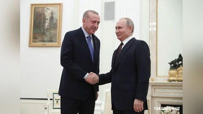 'Rossiya va Turkiya prezidentlari Suriyada harbiy harakatlarni to`xtatish bo`yicha kelishuvga erishdilar'ning rasmi