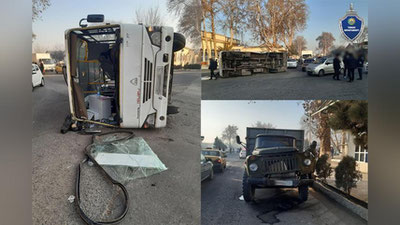 'Qo`qonda YTH oqibatida 20 ga yaqin yo`lovchisi bo`lgan «ISUZU» avtobusi ag`darildi'ning rasmi