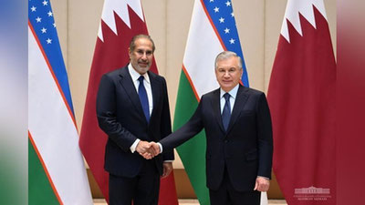 'Shavkat Mirziyoev Qatarning sobiq Bosh vazirini qabul qildi'ning rasmi