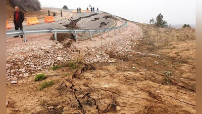 '“Amirsoy” tog`-chang`i kurortiga olib boruvchi avtomobil yo`li hududida sodir bo`lgan ko`chki va yo`l yoriqlariga nima sabab bo`lgan? Rasmiylar ma`lumot berdi'ning rasmi